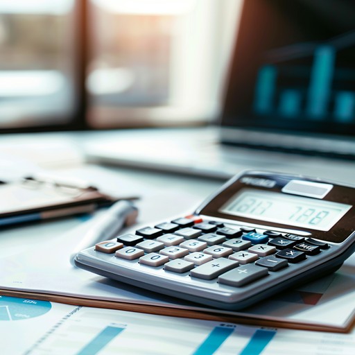 Professional financial calculation desk